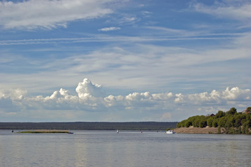beautiful summer urban landscape