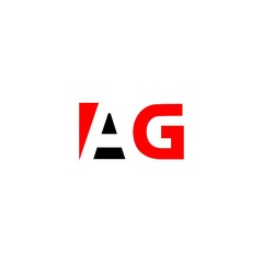 letter AG logo vector