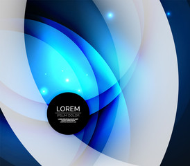 Overlapping circles on glowing abstract background