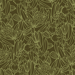 Graphic jojoba pattern