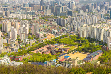 Naklejka premium city skyline , seoul korea