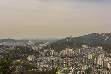 city skyline , seoul korea