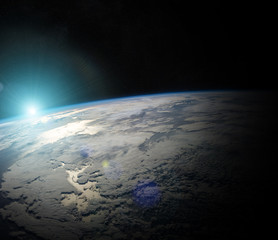 Planet Earth in space 3D rendering elements of this image furnished by NASA