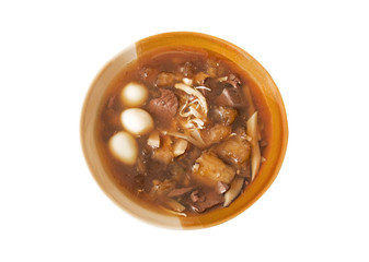 Fish Maw Soup on White Background