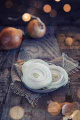 Fototapeta na wymiar Onion slice