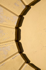   in italy   vinago varese  the old wall and the window of a church