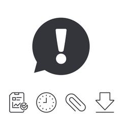 Exclamation mark sign icon. Attention symbol.