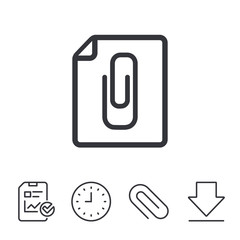 File annex icon. Paper clip symbol.