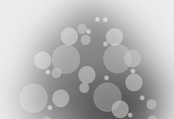 Abstract  white bokeh on gray background