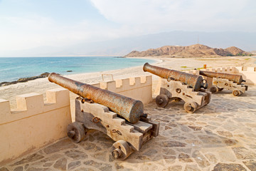 in oman muscat rock  the old defensive