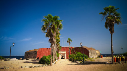 Slavery fortress on Goree island at Dakar, Senegal - 160462672