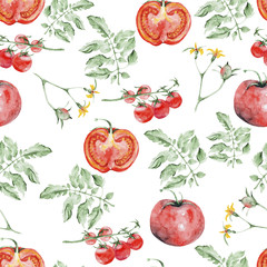 seamless pattern of tomato