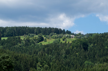 Fototapeta na wymiar Rural austrian scenery on a summer's day