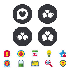 Couple love icon. Lesbian and Gay lovers signs.