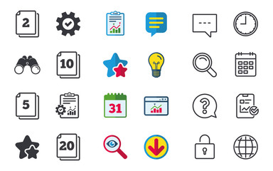 In pack sheets icons. Quantity per package.