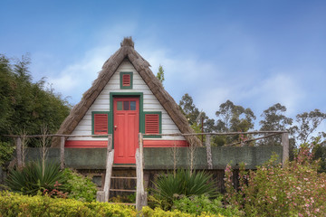 Traditional thatched house, Madeira, Portugal, Europe