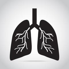 lungs icon, medical concept