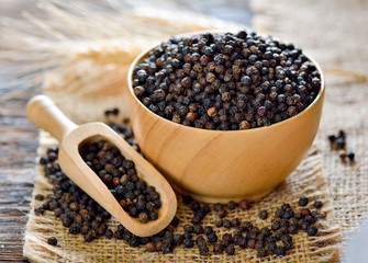 black pepper on table