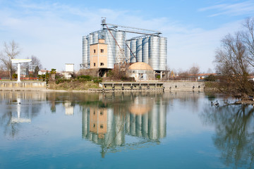 Old abandoned factory,industrial archeology.Italy