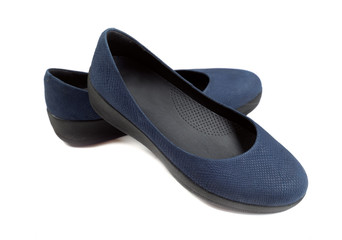 pair of sports women's sneakers, isolate