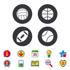 Sport balls. Volleyball, Basketball, Baseball.