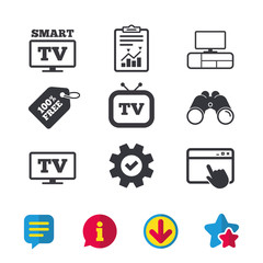 Smart TV mode icon. Retro television symbol.