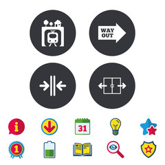 Fototapeta premium Underground icon. Automatic door symbol.