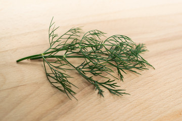 Dill branch on the kitchen blackboard