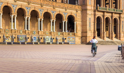 Riding a Bike in Spain Square