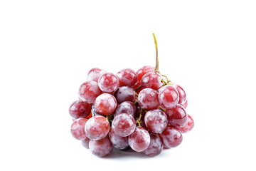 Red grapes on a white background