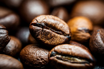 Coffee beans macro