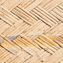 a wall build on wicker bamboo