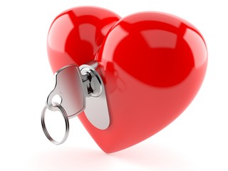 Heart with key