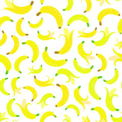 Banana Background Painted Pattern