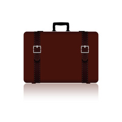travel bag with belts in brown color one variant