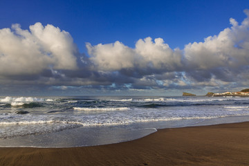 Coast town of Sao Rogue on the island of Sao Miguel
