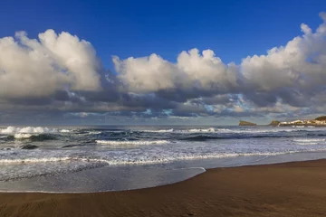 Papier peint photo Vagues de l'océan Coast town of Sao Rogue on the island of Sao Miguel  © KajzrPhotography.com