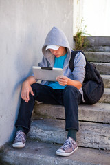 Teenager with Tablet Computer