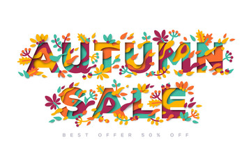 Autumn Sale typography design
