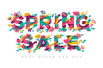 Spring Sale typography design