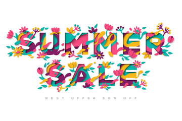 Summer Sale typography design