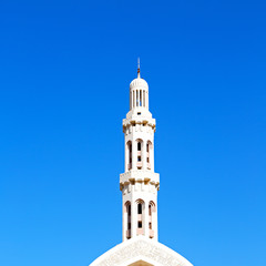 in oman muscat the old mosque minaret and religion in clear sky
