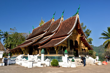 Laos Buddhism Temple Monks