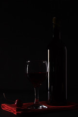 Wine and strawberries