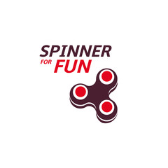 Spinner logo design. Bearing cool modern device icon. Entertaining gaming simple mechanism for fan, soothing. vector illustration eps10.