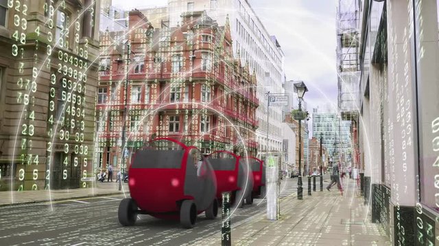 Self driving, autonomous car simulation with matrix environment.