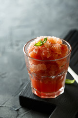 Watermelon ice dessert