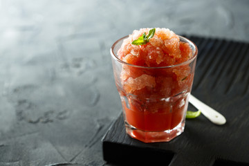 Watermelon ice dessert