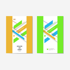 brochures template with abstract design lines