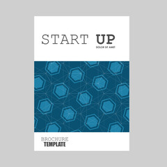 Brochure creative design with hexagon pattern